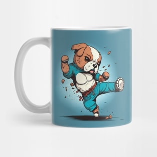 dog knows karate art Mug